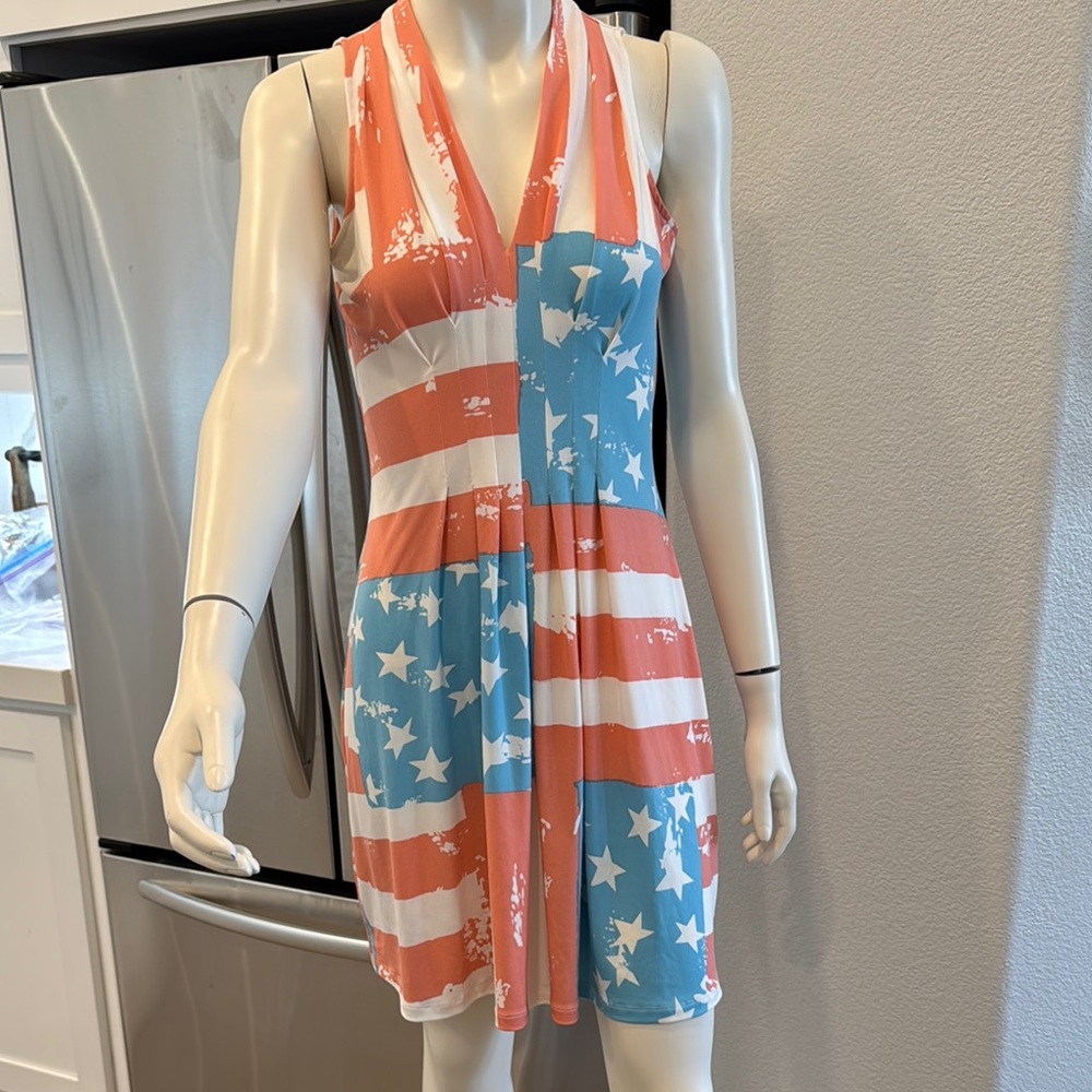 Catherine Malandrino Orange and White Sleeveless Dress
Women’s S